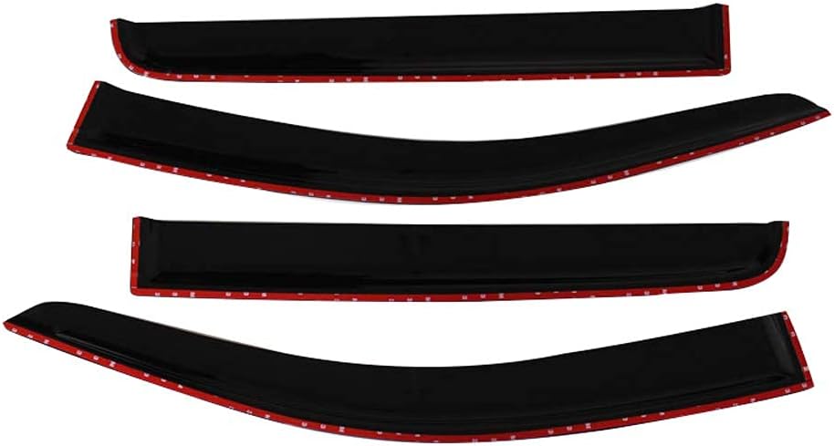 JHCHAN Windabweiser Regenabweiser für Nissan Navara NP300 D23 2015-2022 Doppelkabine Rauch Schwarz R