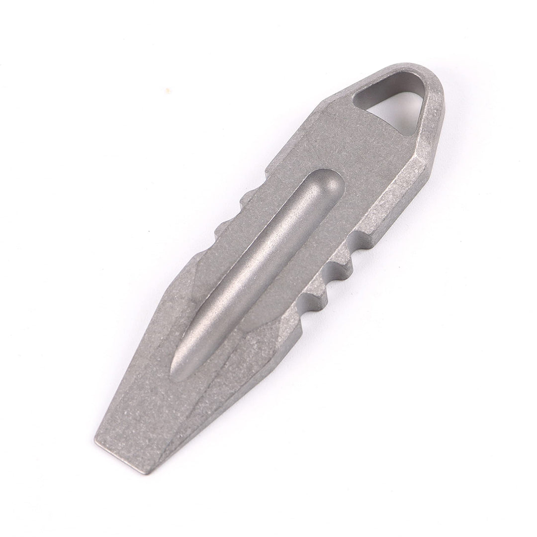 Hamans Tragbarer Mini-Schlüsselanhänger aus Titan, EDC (grau), Grau