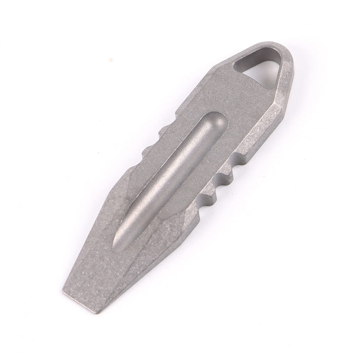 Hamans Tragbarer Mini-Schlüsselanhänger aus Titan, EDC (grau), Grau
