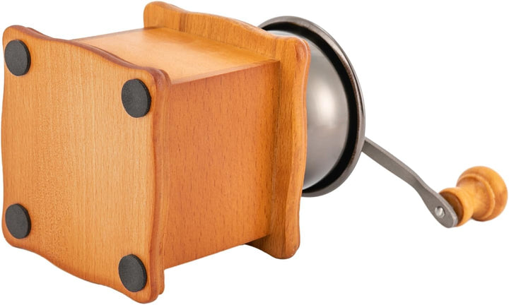 Retro Kaffeemühle Manuelle Kaffeemühle Handmühle für Kaffeebohnen Holz Einstellbare Rauheit Kaffeebo