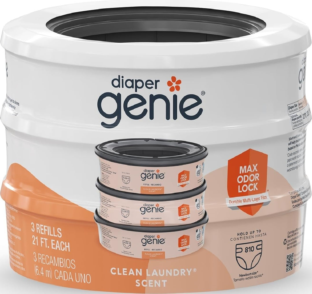 Diaper Genie Playtex Max Fresh Nachfüllbeutel, ideal für Windeleimer, 3 Stück, 810ct