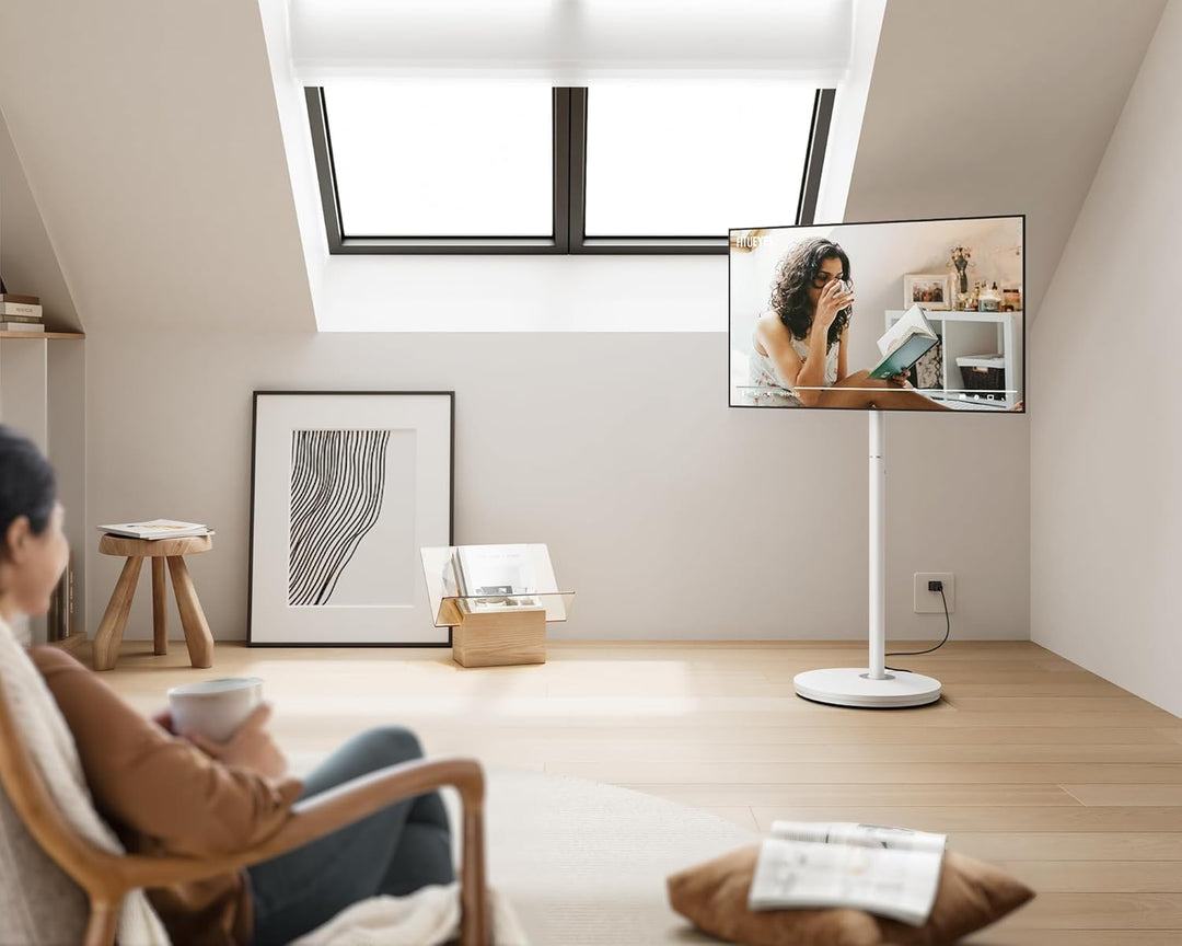 FITUEYES Design TV Ständer Rollbar für 24-48 Zoll Fernseher Mobiler TV Standfuss höhenverstellbar Mo