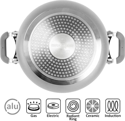 BRUNNER Koch Geschirr Set Fusion 7+1 Magnetic Camping Küche Topf Pfanne Keramik
