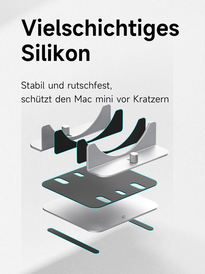Hagibis Mac mini m4 Pro Stand | Aluminiumlegierung-Halterung Für Mac mini M4/M4 Pro 2024 – Kühlender