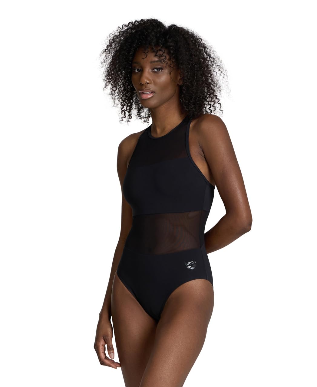 ARENA Women's MESH Panels Swimsuit 38 Schwarz, 38 Schwarz