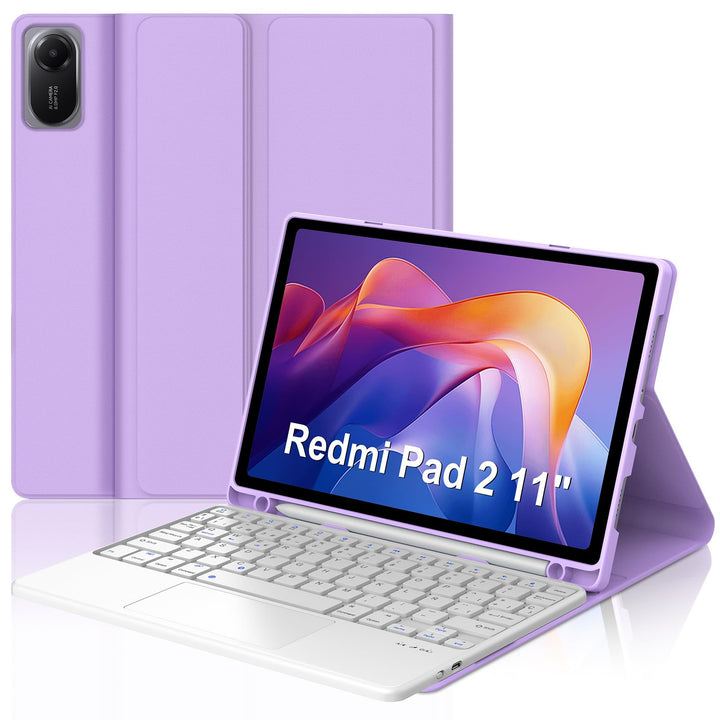 FOGARI Tastatur mit Touchpad für Redmi Pad 2, 27,9 cm (11 Zoll) 2025 Hellviolett - Touchpad Redmi Pa