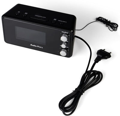 AudioAffairs Digitaler Radiowecker DAB+ | UKW/FM | dimmbares Display | Wecker mit Radio oder Alarmto