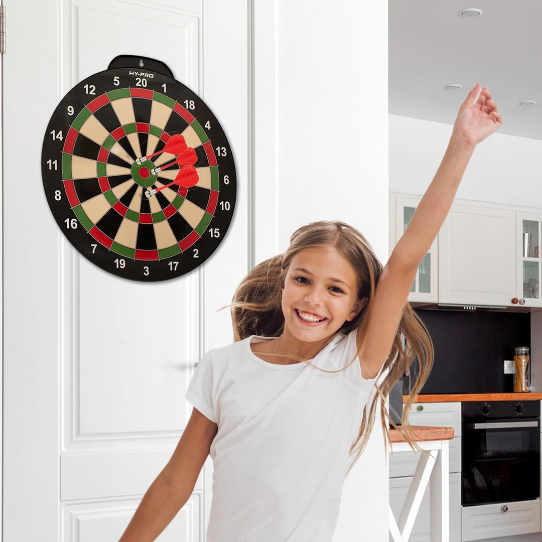 Hy-Pro Magnetisches Dartboard - Doppelseitig, sicheres Dartspiel, Dartboard für Kinder, 12 Darts, 4