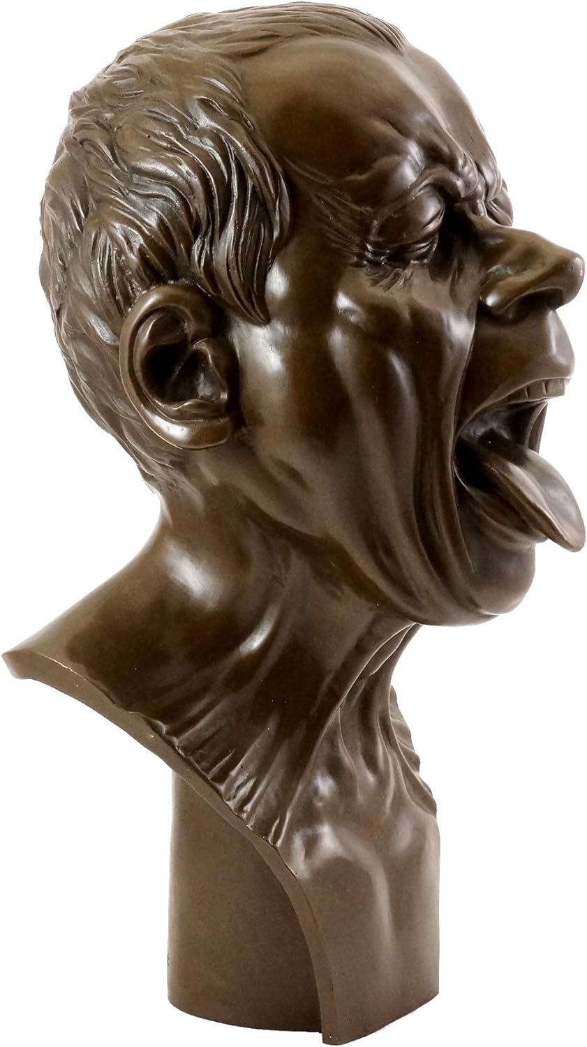 Kunst &amp; Ambiente - Bronzefigur - Studienkopf mit herausgestreckter Zunge - Franz Xaver Messerschmidt