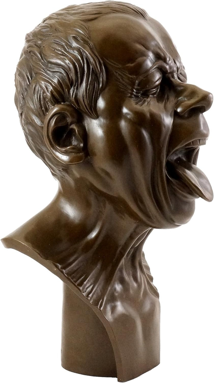 Kunst &amp; Ambiente - Bronzefigur - Studienkopf mit herausgestreckter Zunge - Franz Xaver Messerschmidt