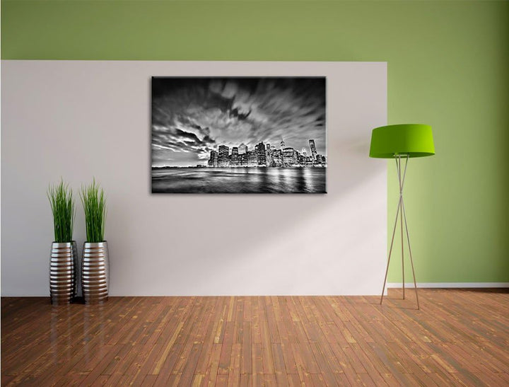 Pixxprint Monocrome, Skyline New York - Blick vom Dach des Empire State Building, Format: 100x70 auf