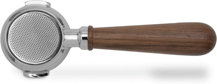 LELIT LELIT 58 Bottomless Portafilter - Inklusive Edelstahlfilter mit 2fach Dosierung - Holzgriff -