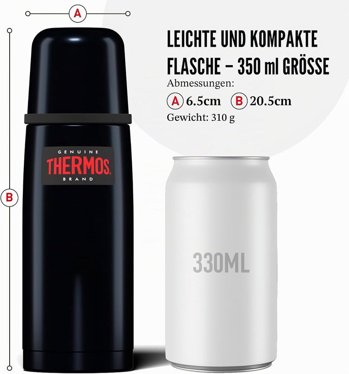 Thermos Light & Compact Flask, 350ml, Midnight Blue Blau Einzelbett, Blau Einzelbett