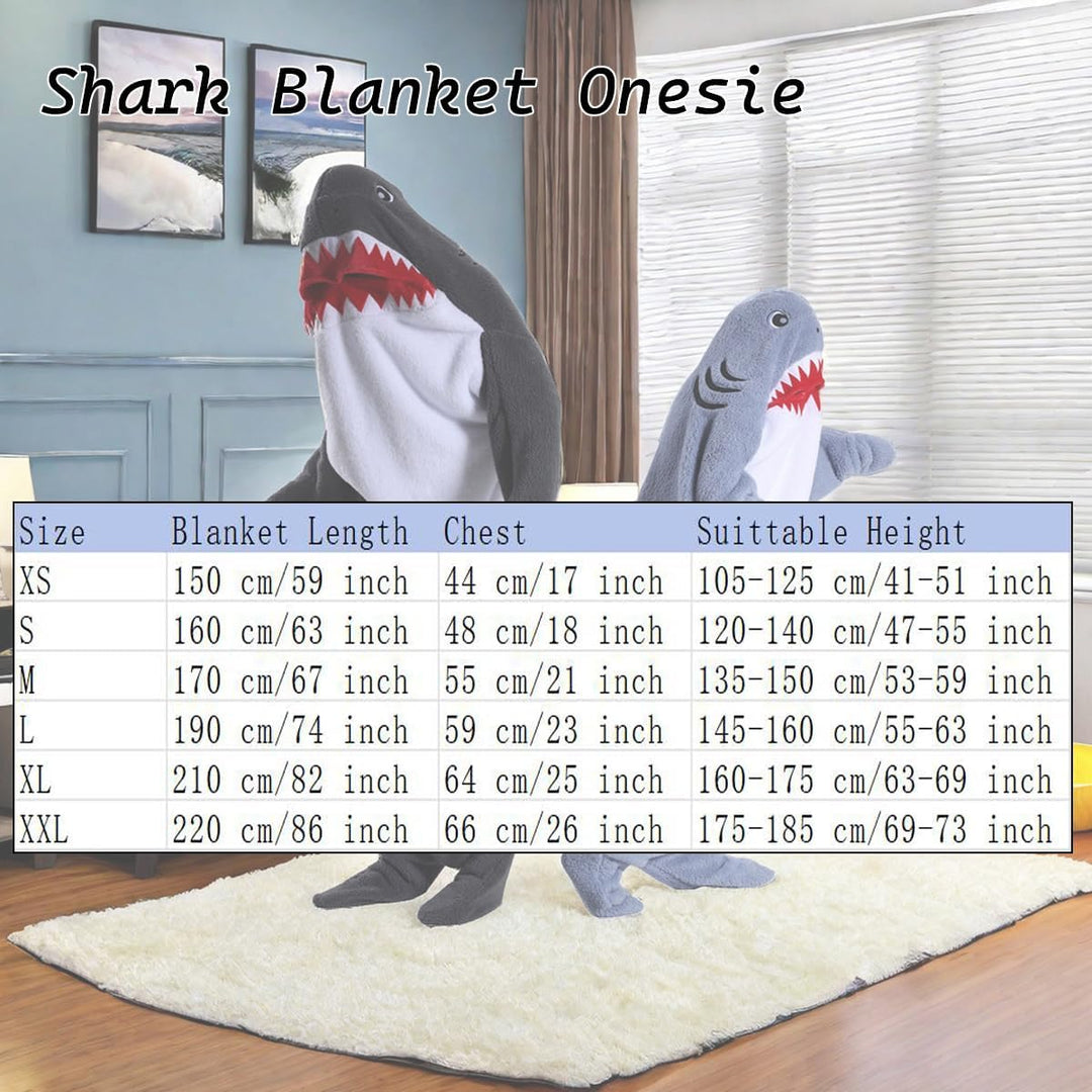 Shamdon Home Collection Hai Decke für Erwachsene Kind, Wearable Shark Blanket Deckenpullover für Dam