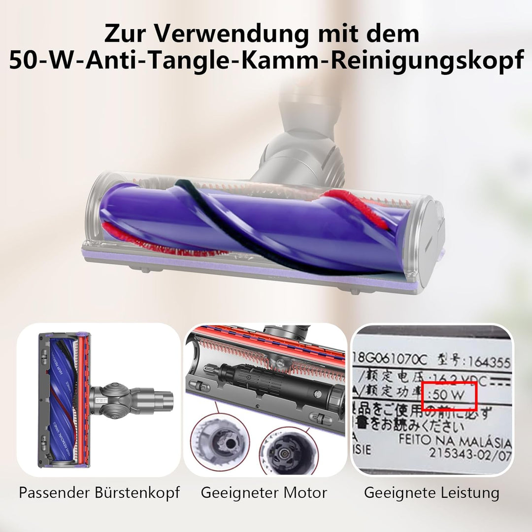 V12 Slim Ersatzbürste Kompatibel mit Dyson V12 Slim Staubsauger, Hohe Qualität, Geeignet für 50W Dir