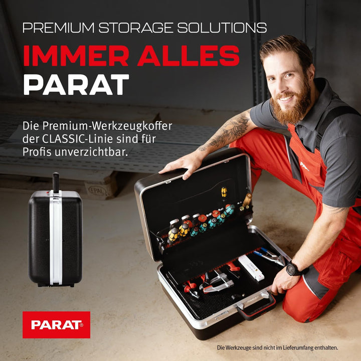 PARAT CLASSIC Plus Safe | Werkzeugkoffer leer mit Zahlenschloss für 50 Werkzeuge | inkl. BASIC Roll-