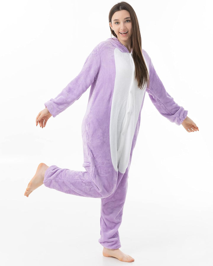 Katara Flauschige Einhorn Kostüme Onesies Kigurumis für 145-185cm Körpergrösse (Erwachesene, Damen,