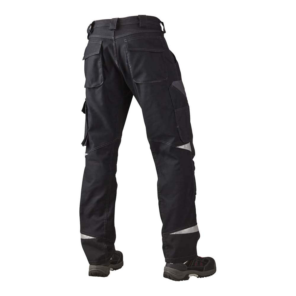 J.A.K. 160151B108 Serie 1601 65% Polyester/35% Baumwolle Bundhose, Schwarz/Grau, 60 L (42/35) Grösse