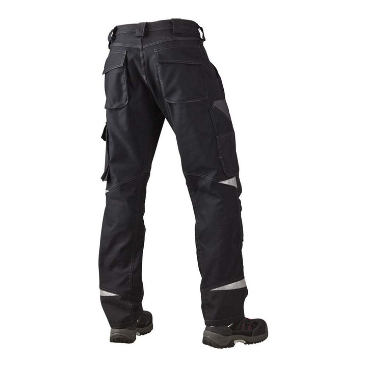 J.A.K. 160151B108 Serie 1601 65% Polyester/35% Baumwolle Bundhose, Schwarz/Grau, 60 L (42/35) Grösse