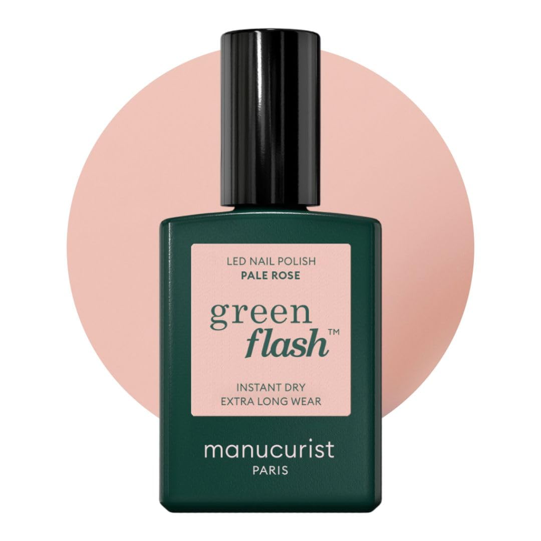 Manucurist Green Flash™ Pastellrosa Gel Nagellack Pale Rose - Hema Free UV Lack, 12-Free Lack, Bio-b