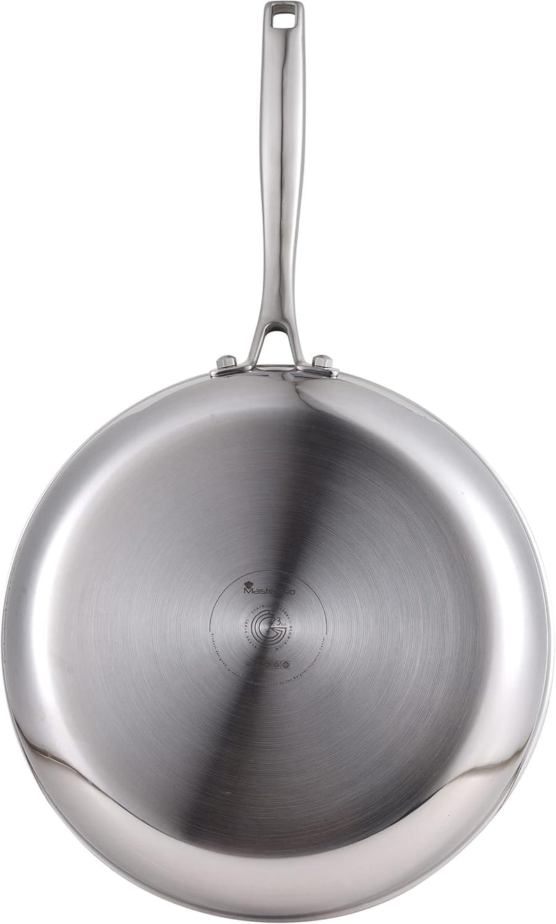 MasterPRO Giro 3 | Pfanne Antihaftbeschichtet 28 cm | Mit Dreifacher Edelstahl- und Aluminiumschicht