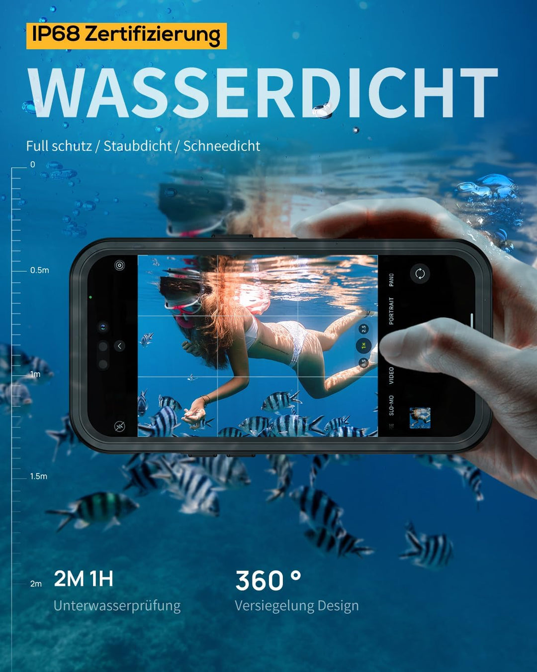 Lanhiem für iPhone 14 Pro Hülle Wasserdicht [Kompatibel mit Magsafe] Handyhülle iPhone 14 Pro Schutz