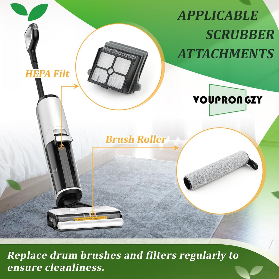 2 Bürstenrollen 4 Filter Ersatzteile für Tineco Floor One S7 Steam Nass Trockensauger Zubehör Set Bü