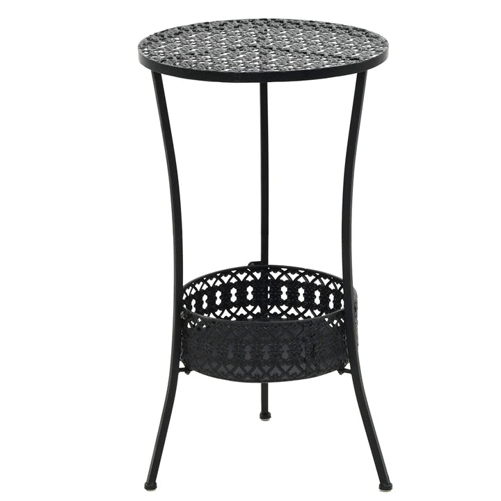 Vintage-Stil Bistrotisch mit Ablage Rund Metall Stehtisch Bartisch Gartentisch Esstisch Einfacher Zu