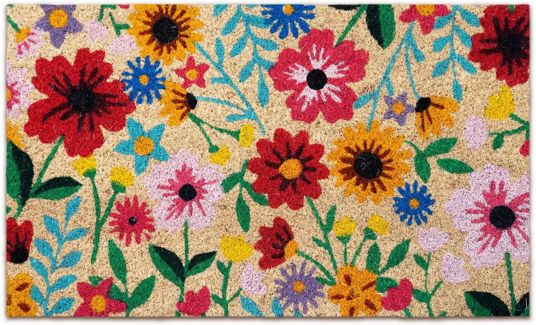 Fussmatte Kokos - Botanisch - 40x70 cm - Fussmatte Aussen und Innen - Fussmatten Haustür - Türmatte