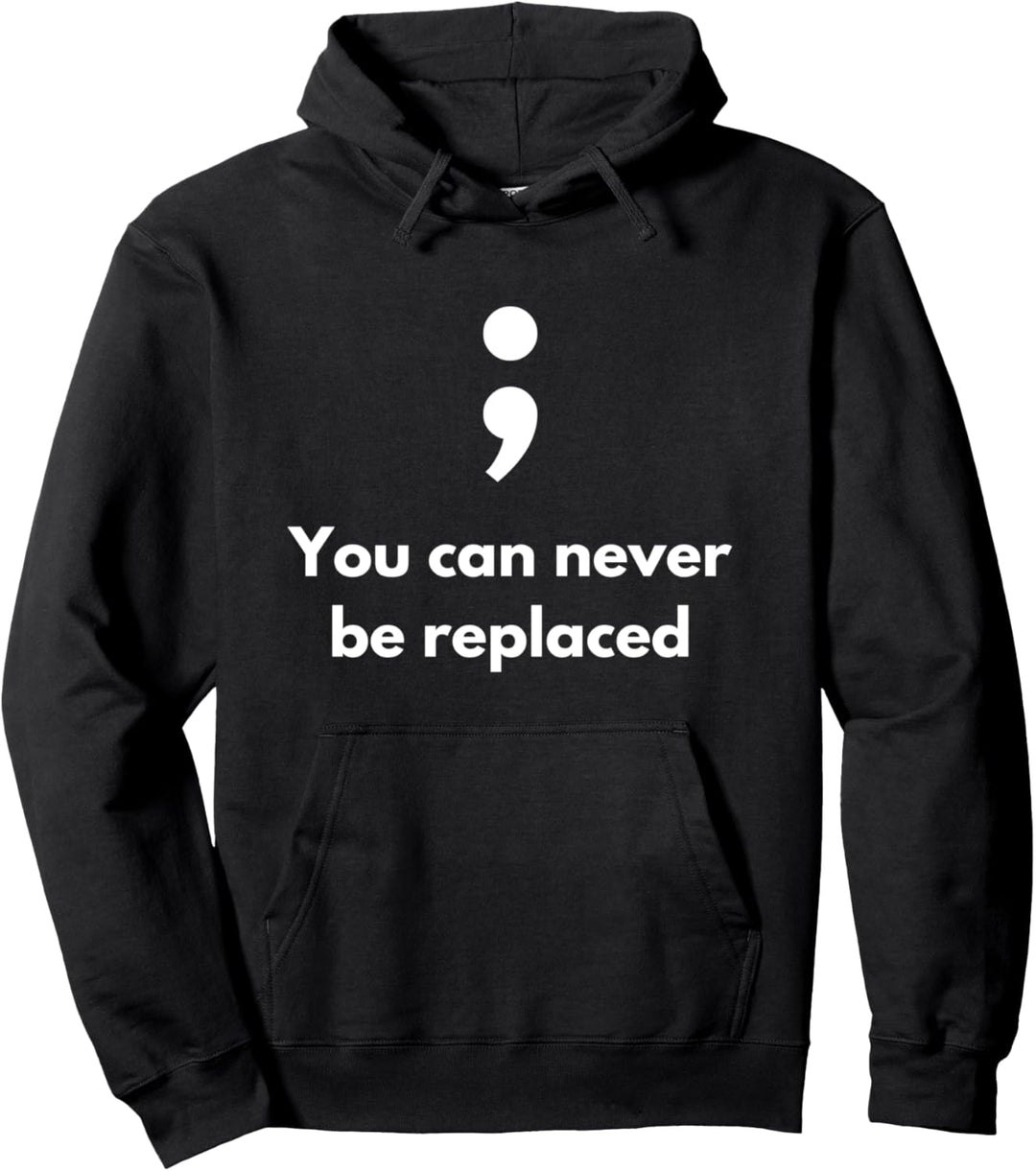 It's Okay Not To Be Okay Semicolon Mental Health Awareness Pullover Hoodie