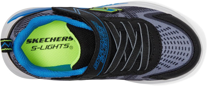 Skechers Jungen 401660l Bkyb Sneaker 31 EU Black Charcoal Textile Yellow Blue Trim, 31 EU Black Char
