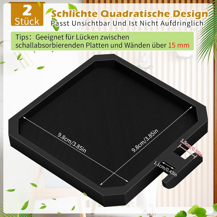 Hysagtek Akustikpaneele Zubehör - 2 Stück Akustikpaneele Pflanzenhalter Schwarze, Regal für Akustikp