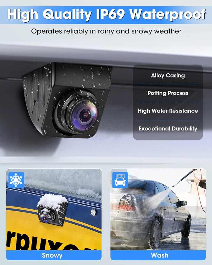 Rückfahrkamera AHD 1080P Rückfahrkamera Auto, 180° Weitwinkel Auto Rückfahrkameras 360° Drehbar Rück