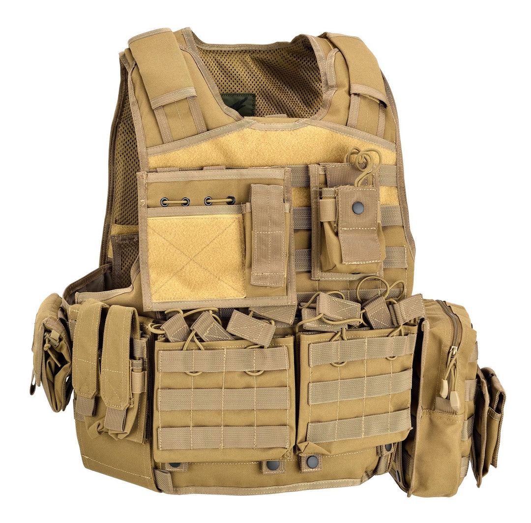 DEFCON 5 Body Armor Carrier Set Plattenträger Einheitsgrösse tan, Einheitsgrösse tan