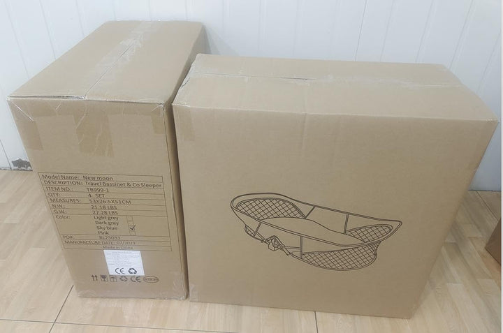 beberoad Baby Reisebett - Stubenwagen - Leicht - Portable Reisebettzelt für Babys- Zweipunkt-Sicherh