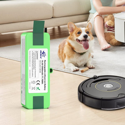 melasta 14,4 V 5400 mAh Li-ion Ersatzakku kompatibel mit iRobot Roomba 900 Series 980 981 985 970 96