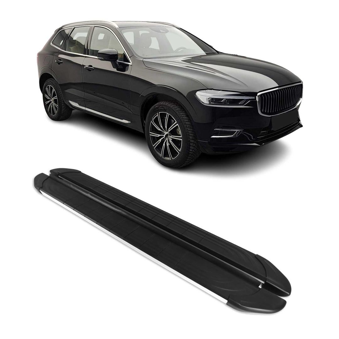 OMAC Trittbretter Seitenschweller kompatibel mit Volvo XC60 2018-2026 Aluminium Schwarz Silber APA /