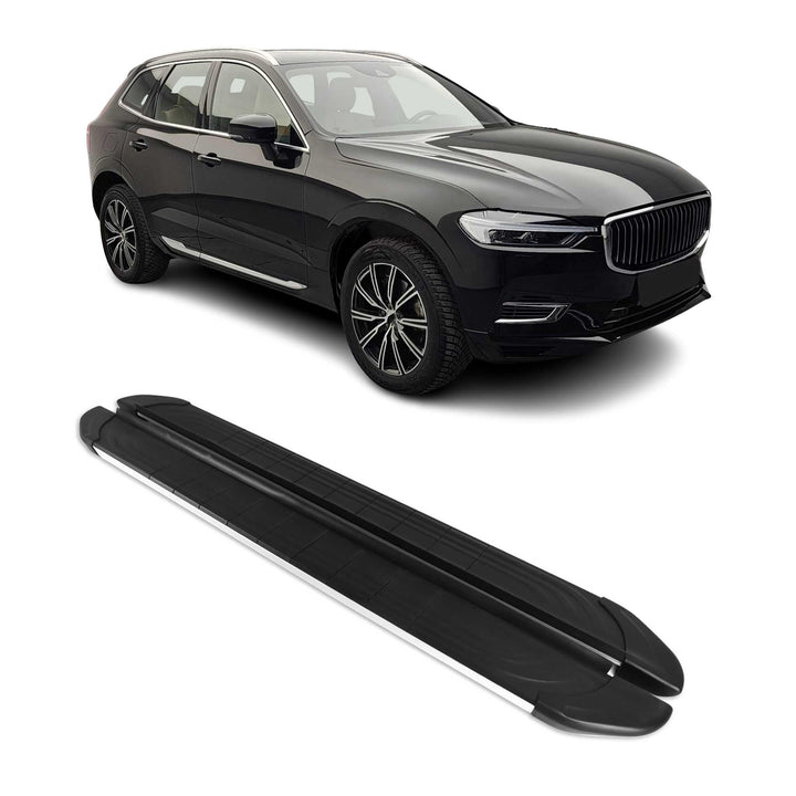 OMAC Trittbretter Seitenschweller kompatibel mit Volvo XC60 2018-2026 Aluminium Schwarz Silber APA /