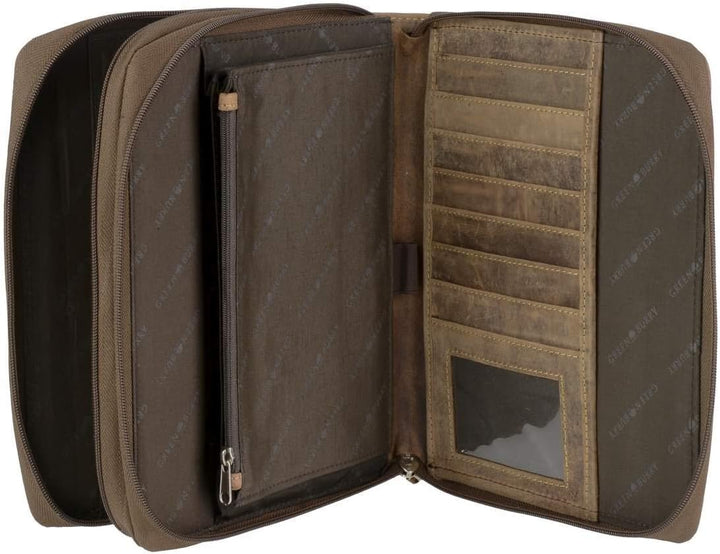 Greenburry Terminkalender A5 Leder braun Vintage DUO 2 Fächer