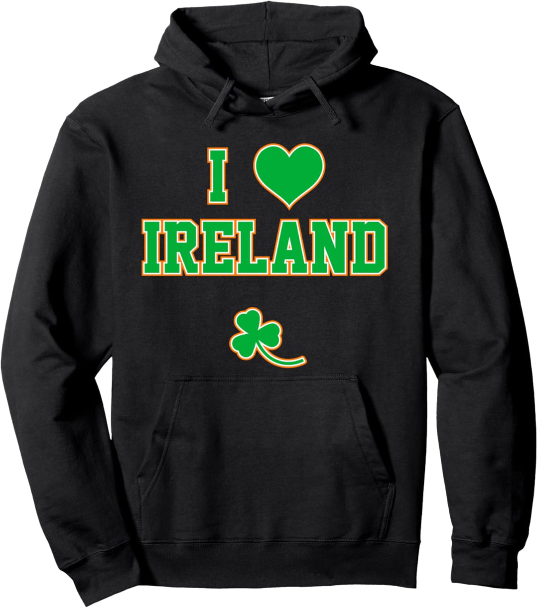 I Love Ireland Kleeblatt Pullover Hoodie