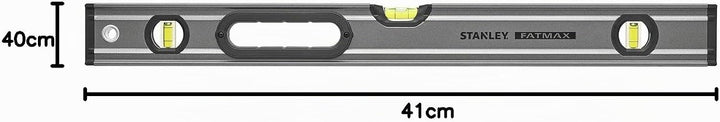 Stanley FatMax Wasserwaage (60 cm, Hohlprofilwasserwaage, vertikale / horizontale Libelle) 0-43-624,