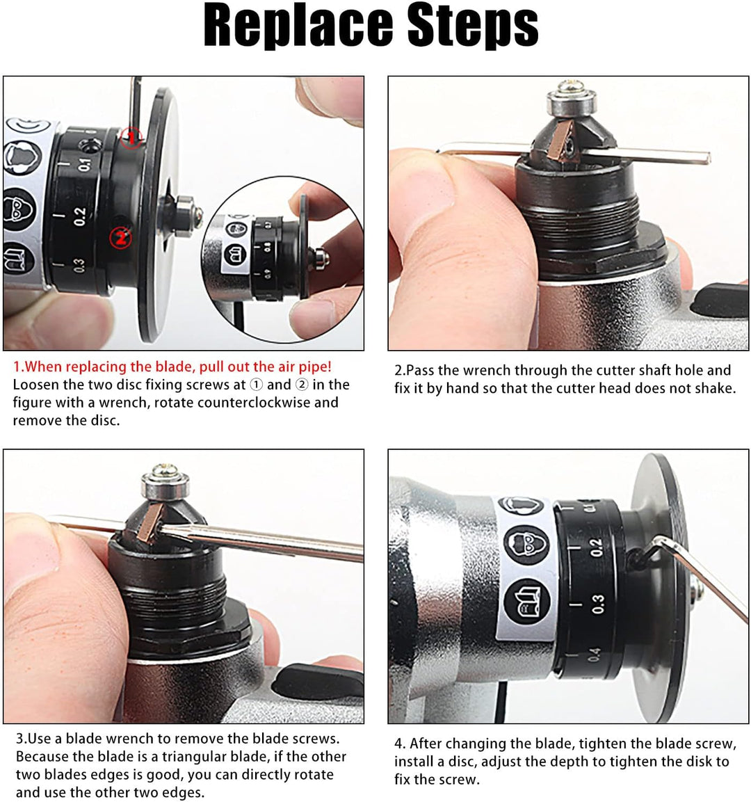 Pneumatische Anfasmaschine, Pneumatische Fasenmaschine Mini 45° Arc Burr Trimming 30000 U/min 1/4 Zo