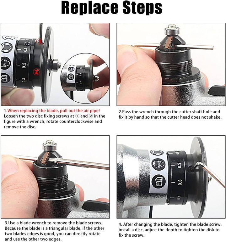 Pneumatische Anfasmaschine, Pneumatische Fasenmaschine Mini 45° Arc Burr Trimming 30000 U/min 1/4 Zo
