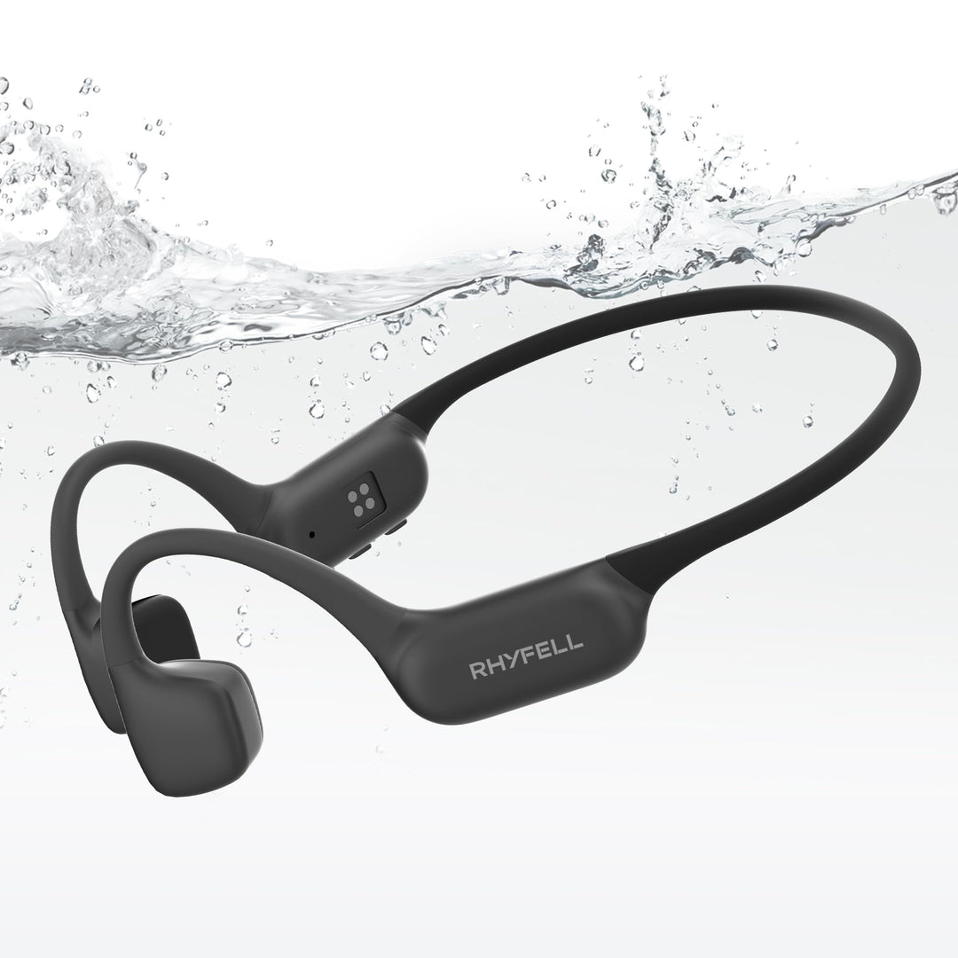 Knochenleitungs-Kopfhörer, offene Ohr-Kopfhörer, kabellos, Bluetooth, mit Mikrofon zum Gehen Grau, G