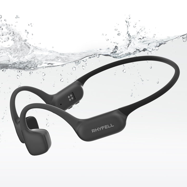 Knochenleitungs-Kopfhörer, offene Ohr-Kopfhörer, kabellos, Bluetooth, mit Mikrofon zum Gehen Grau, G