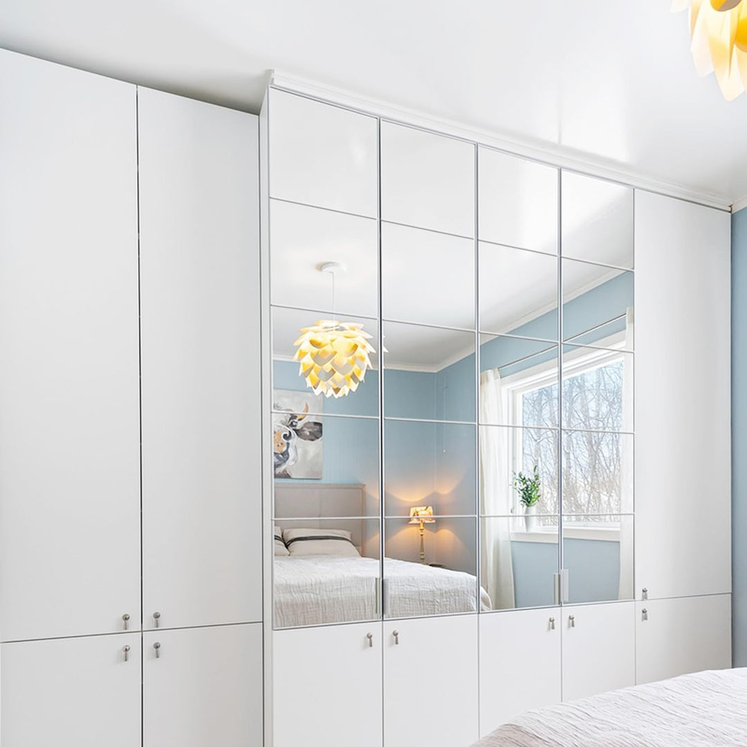 Selbstklebende Fliesenspiegel Wandspiegel Spiegelfliesen Selbstklebend HD Glas Spiegel Wandaufkleber