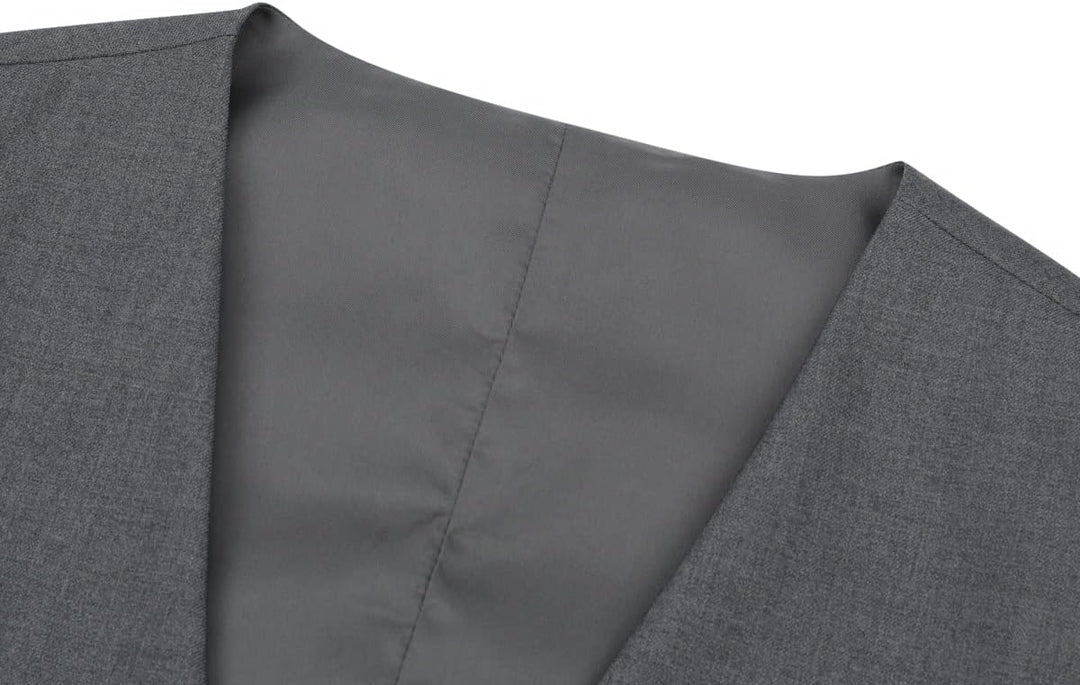 Allthemen Herren Weste Slim fit V Ausschnitt Anzugweste Ärmellose Westen für Business Hochzeit S #60