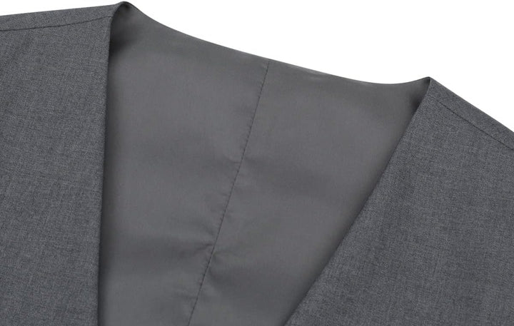 Allthemen Herren Weste Slim fit V Ausschnitt Anzugweste Ärmellose Westen für Business Hochzeit S #60