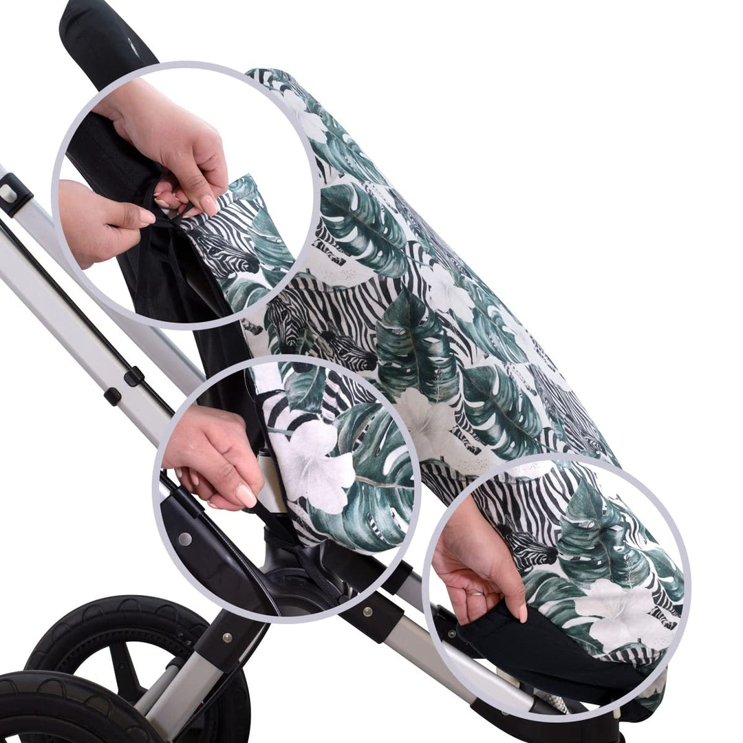JYOKO KIDS Universal Baby Fusssack Kinderwagen (ZEBRA, Baumwolle)