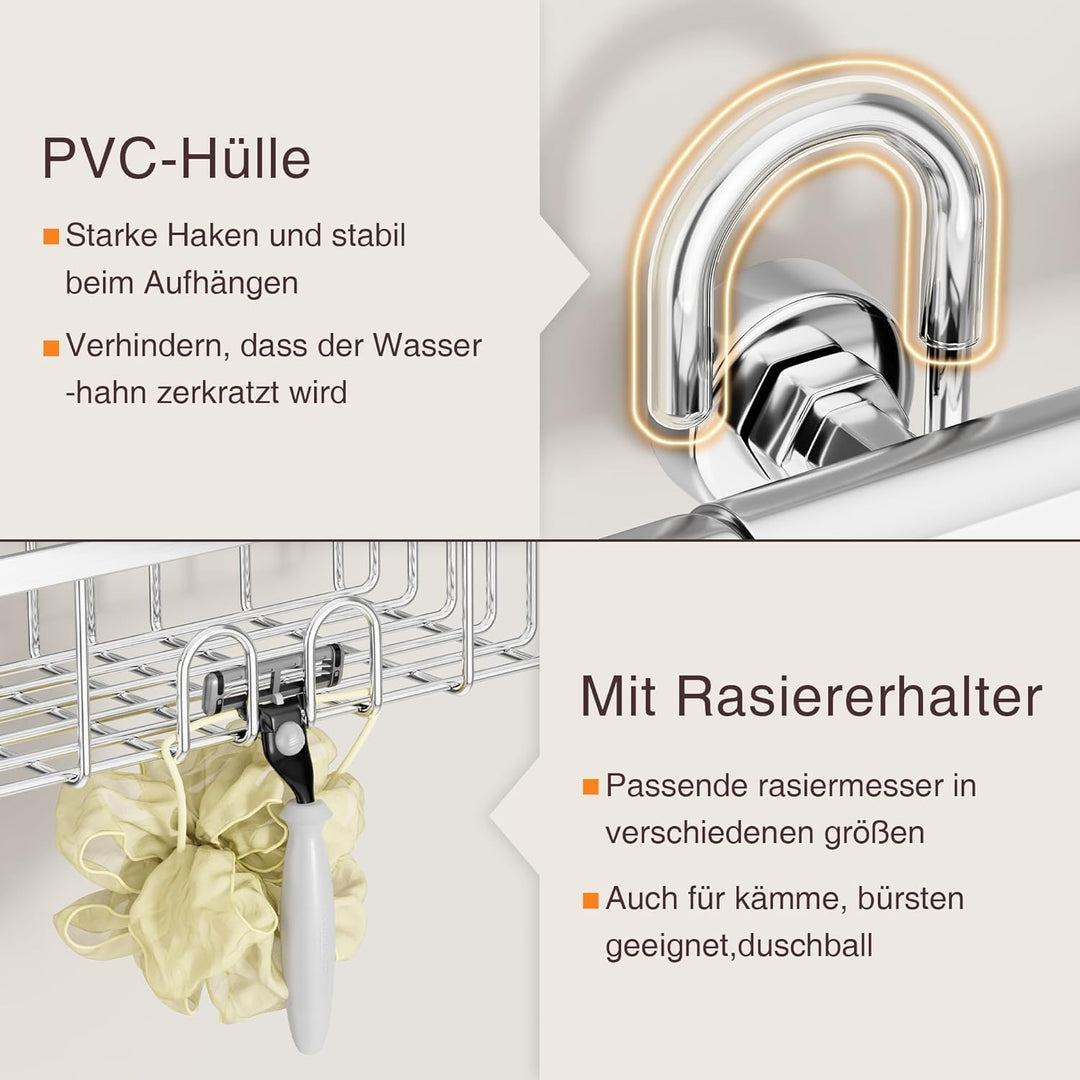 Duschablage Ohne Bohren Duschregal Hängen - Duschablage Zum Hängen Shampoo Halterung Für Dusche Dusc